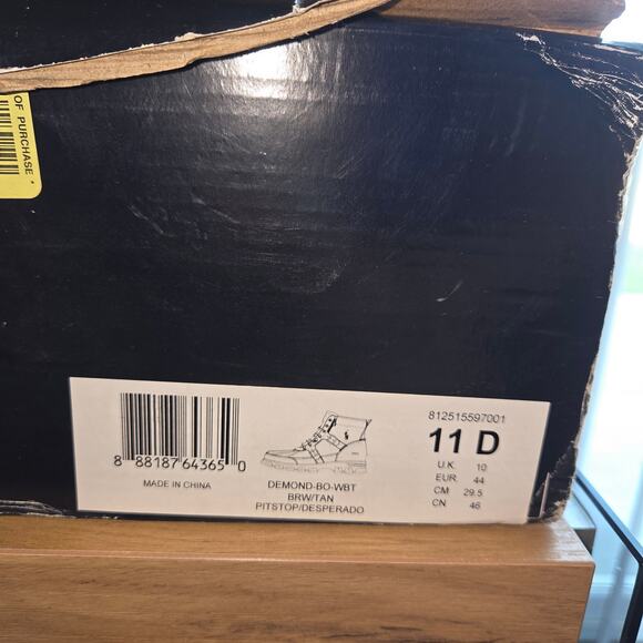 Polo Ralph Lauren Demond Boots Leather Upper, Buckle Zip 11 - Picture 4 of 6